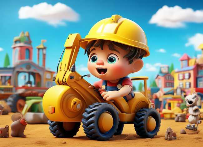 小朋友挖掘机的故事（小朋友挖掘机的故事视频）