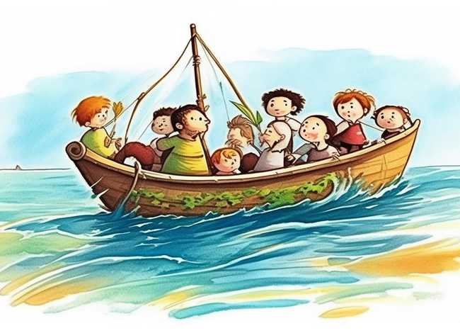 草船借箭的故事儿童版ppt 草船借箭少儿故事插图