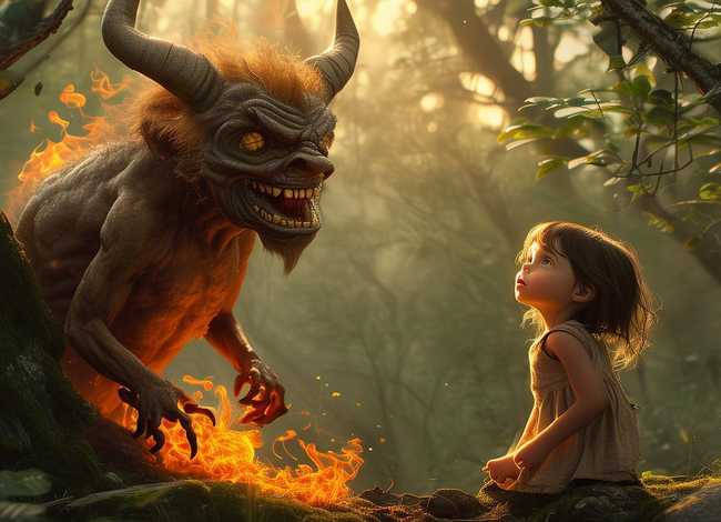 儿童故事恶魔姑娘 - 小姑娘碰到恶魔的故事