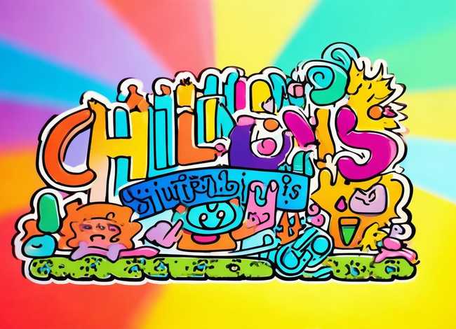 儿童插画logo；儿童插画线稿