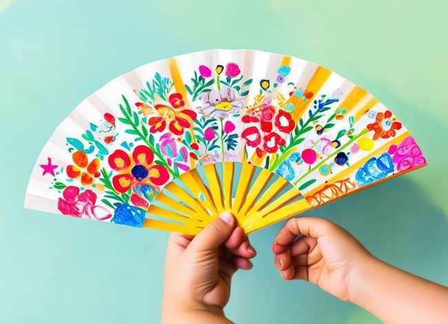 儿童团扇绘画；儿童团扇绘画简单又漂亮
