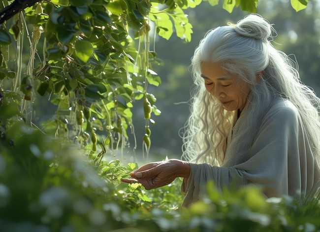 嫘祖养蚕故事插画、嫘祖养蚕故事插画图片