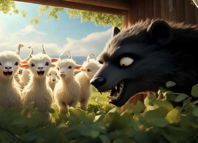 儿童故事狼和七只小山羊完整版，幼儿故事狼和七只小山羊
