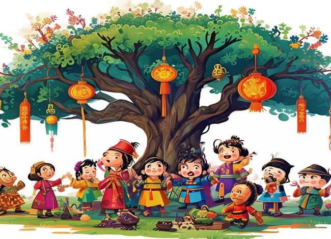 民间故事儿童画参考示例 民间故事儿童画作品