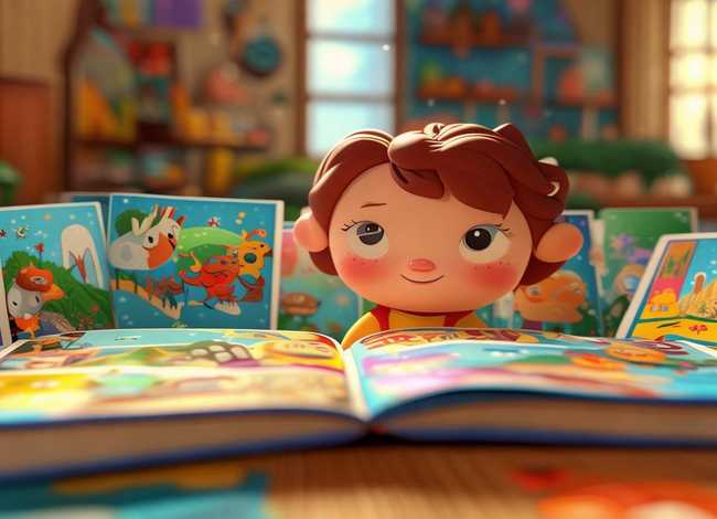 英语读物卡通儿童插画故事图片（英语故事读书卡片图片大全）