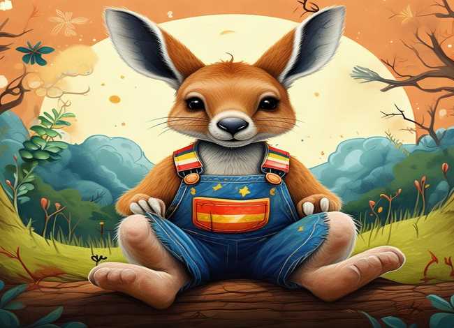 小袋鼠的背带裤儿童故事；小袋鼠的背带裤反思