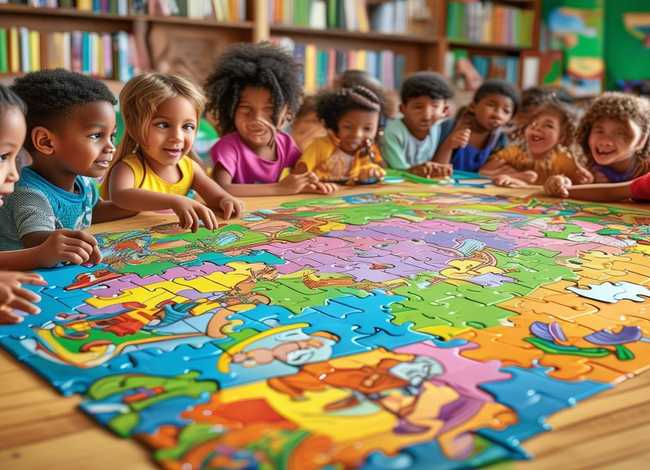 拼图儿童故事绘本阅读、拼图故事绘本教案