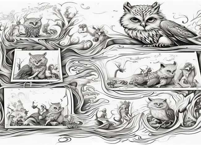 线描画寓言故事连环画 线描画寓言故事连环画图片