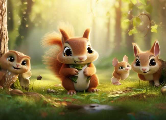 儿童故事小松鼠找朋友 - 小松鼠找朋友故事视频