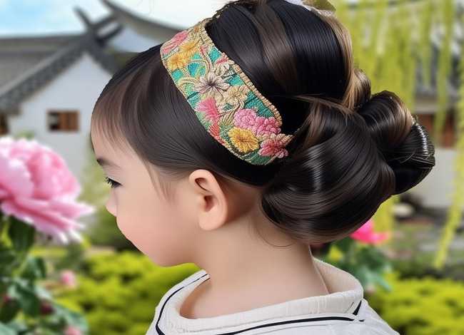 古风发带编发儿童;古风编发 儿童 古风发带编发儿童;古风编发 儿童