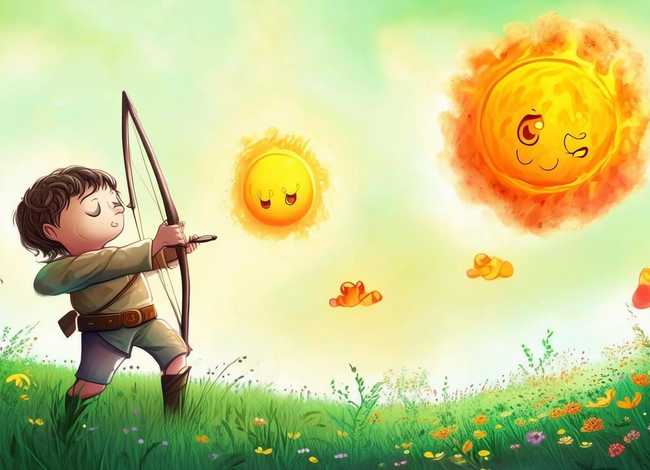 后羿射日故事儿童版；少儿故事后羿射日