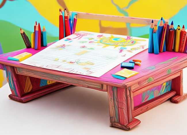 写字台儿童画 写字台儿童画图片大全