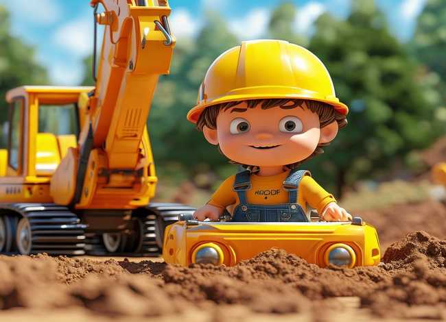 36岁儿童挖掘机故事 幼儿挖掘机动画视频小故事片