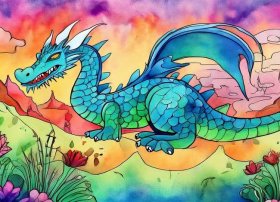 神话故事儿童国画 - 神话故事画画图片简笔画