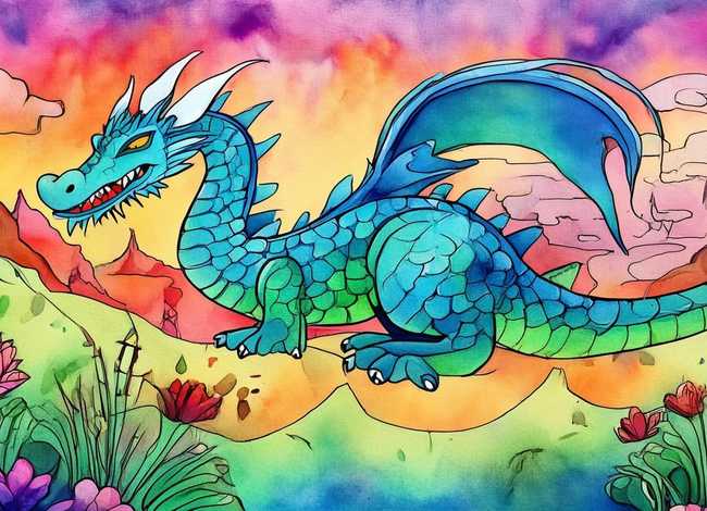 神话故事儿童国画 - 神话故事画画图片简笔画