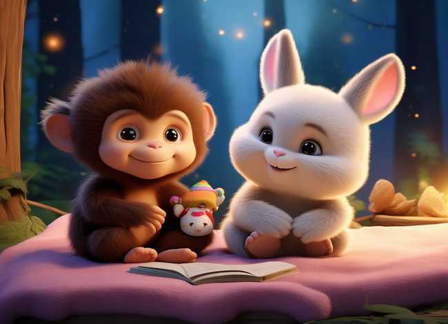 幼儿睡前故事小猴子和小兔子（幼儿睡前故事小猴子和小兔子图片）