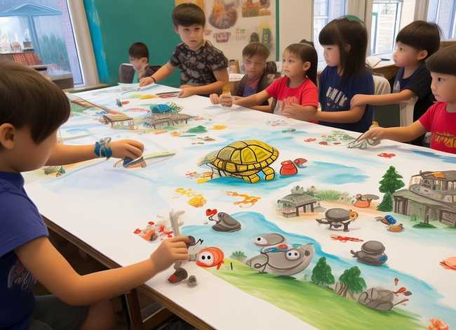 成语故事儿童画大班创意 - 成语故事绘画展大班教案