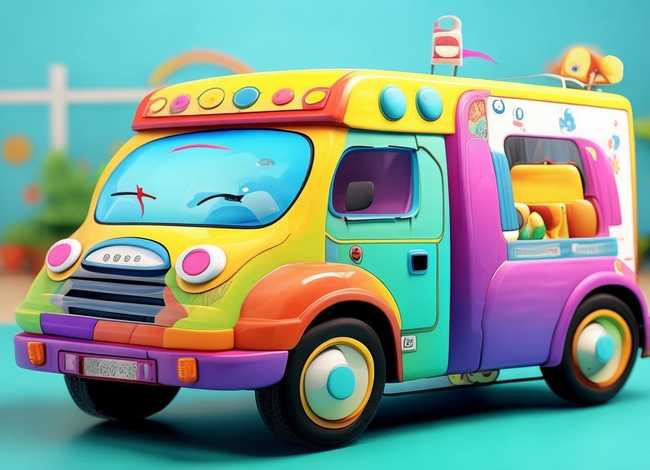 儿童救护车图片、儿童救护车图片简笔画