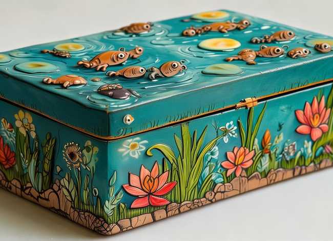 小蝌蚪找妈妈故事盒子，小蝌蚪找妈妈故事盒子制作图片