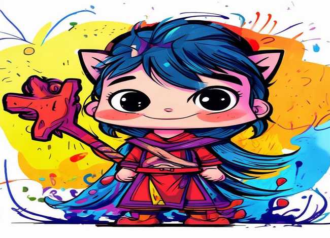 线描画儿童画哪吒 线描画儿童画哪吒图片