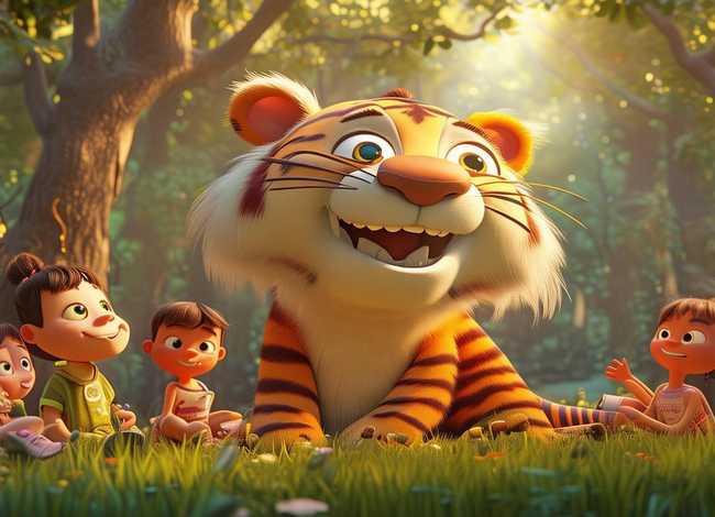 没牙齿的老虎儿童故事；没有牙齿的老虎故事文字版