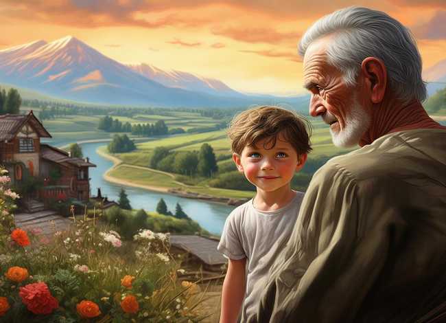 家乡的十年儿童故事，十年家乡的诗