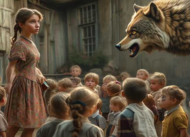 老师狼来了儿童故事完整版，老师狼来了图片