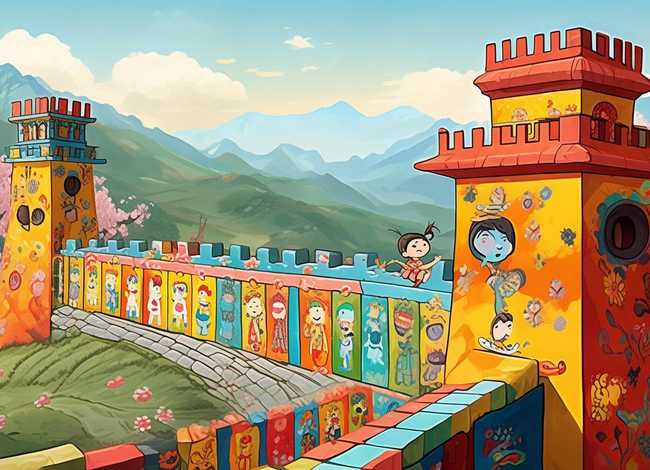 中国长城的故事儿童 - 长城 中国的故事