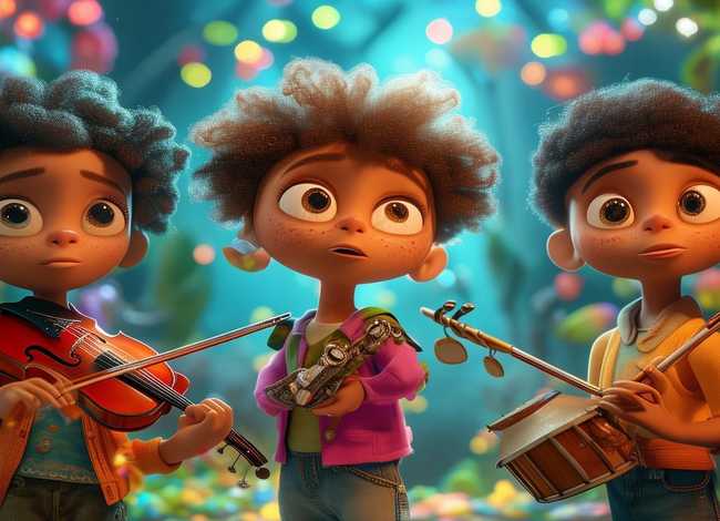 三个音乐家儿童故事书，三个音乐家故事视频