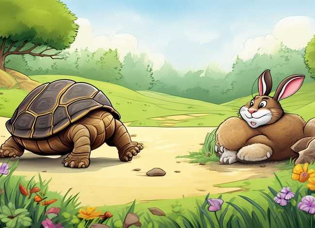 英语绘本故事简单绘画，英语绘本故事简单绘画龟兔赛跑