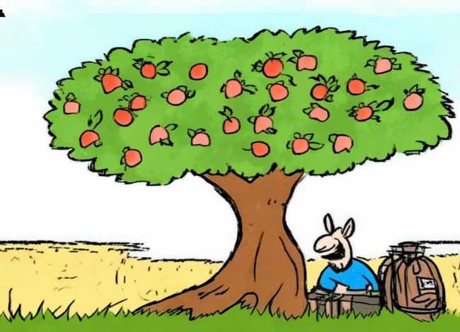 寓言故事儿童画守株待兔，守株待兔寓言故事手抄报简笔画