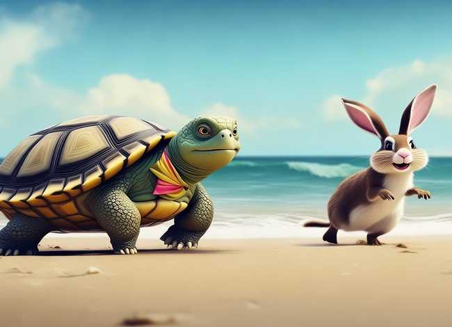 乌龟赛跑的故事 乌龟赛跑的故事英文版简单