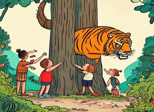 三人成虎成语故事儿童画 - 成语故事 三人成虎