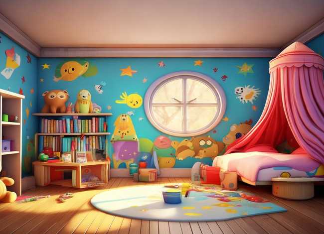 儿童房素描 - 儿童房间素描