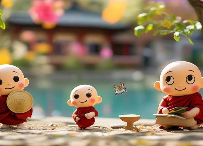 三个和尚儿童画；三个和尚儿童画简笔画