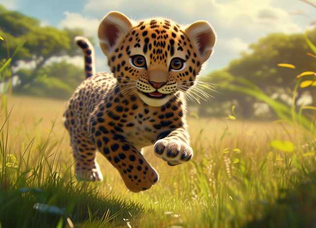 豹的视频1-3岁儿童动画片，豹子动画片视频