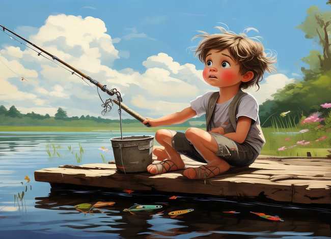 小孩钓鱼的故事，小孩钓鱼的故事大全