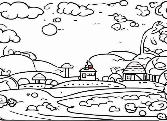 线描画儿童画图片大全 线描画儿童画图片大全简单