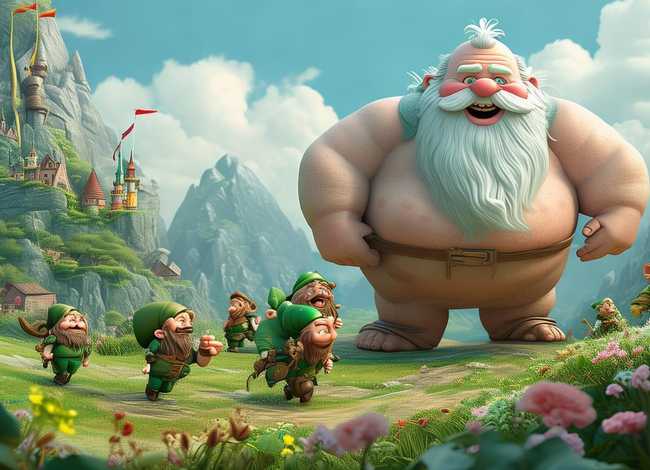 儿童故事巨人国里的小矮人、巨人与小人国的故事