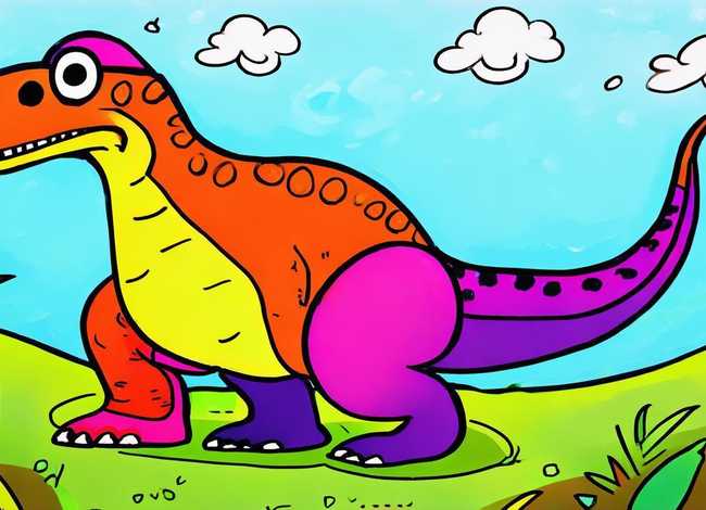 简单儿童画恐龙；儿童画恐龙 简单