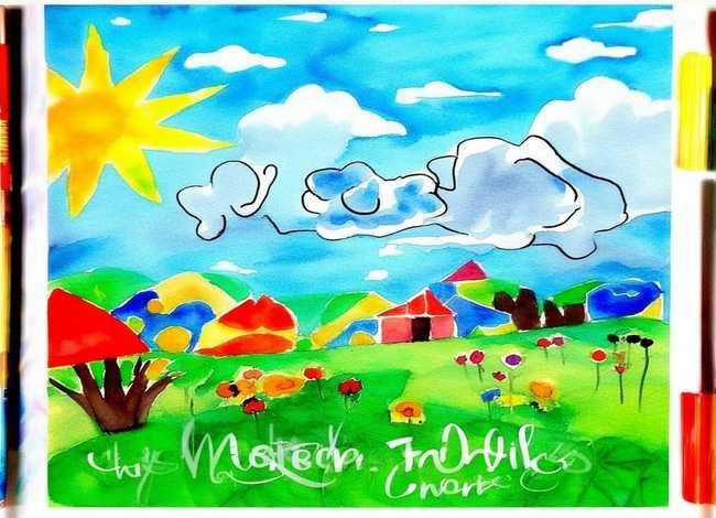 水粉简单儿童画、水粉画 儿童 简单漂亮 初学者