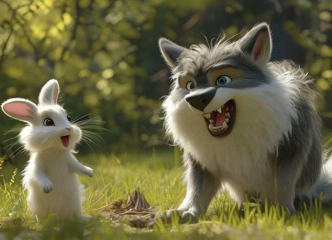 儿童故事大全一年级大灰狼（小学一年级大灰狼和小兔子的故事大全）