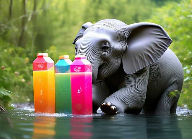 大象喝果汁儿童故事（大象喝水的故事视频）