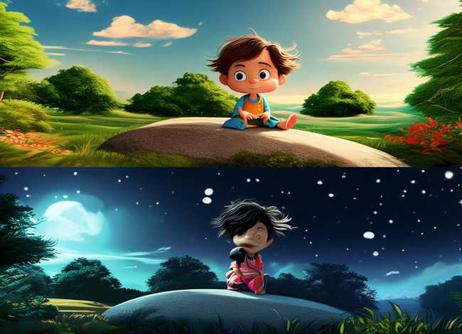 儿童故事白天黑夜 - 幼儿 白天和黑夜的故事