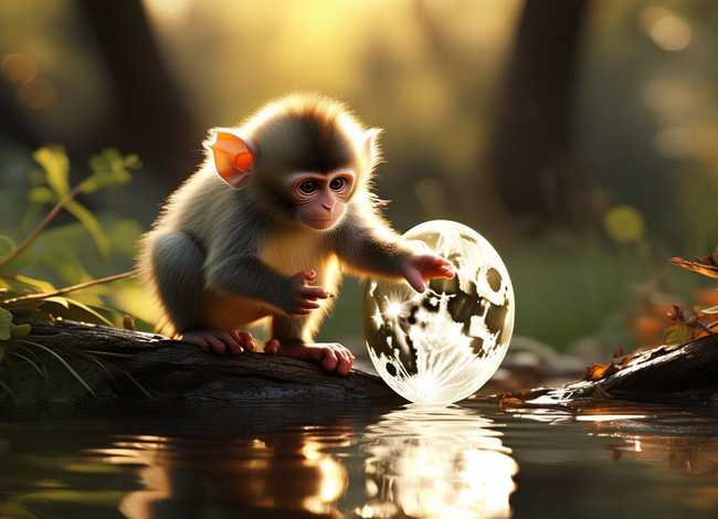 儿童故事猴子捞月亮的故事；猴子捞月亮的故事简易版