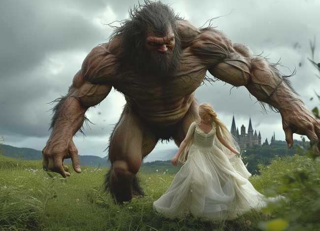 巨人抓走公主的儿童故事 巨人与公主的故事