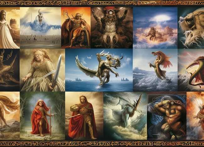 世界神话与传说故事绘画作品、世界神话与传说故事绘画作品大全