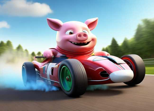 儿童故事猪猪侠赛车 比赛车的猪猪侠
