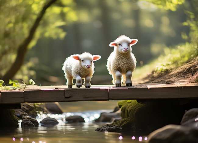 儿童故事小羊过独木桥 播放幼儿故事两只小羊过独木桥
