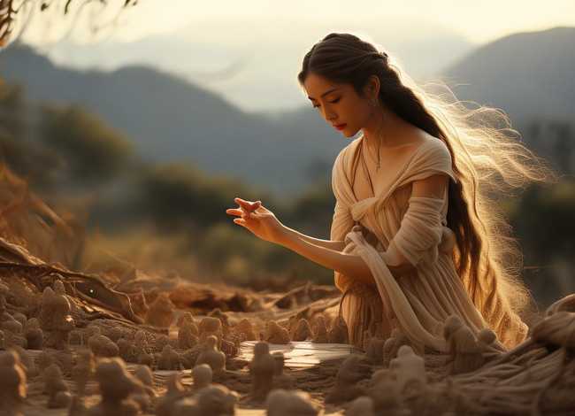 女娲造人故事简短内容、女娲造人故事简短内容100字